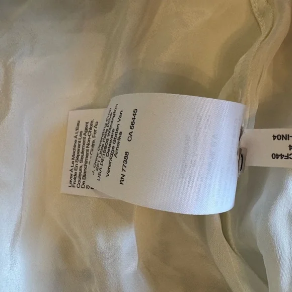 NWT J. Crew Bungalow popover shirt in crepe de chine • XXS • CF440 • Ivory - Picture 7 of 8